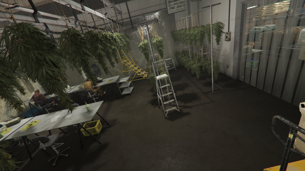 Large warehouse cannabis farm setup GTA V FiveM Interior MLO