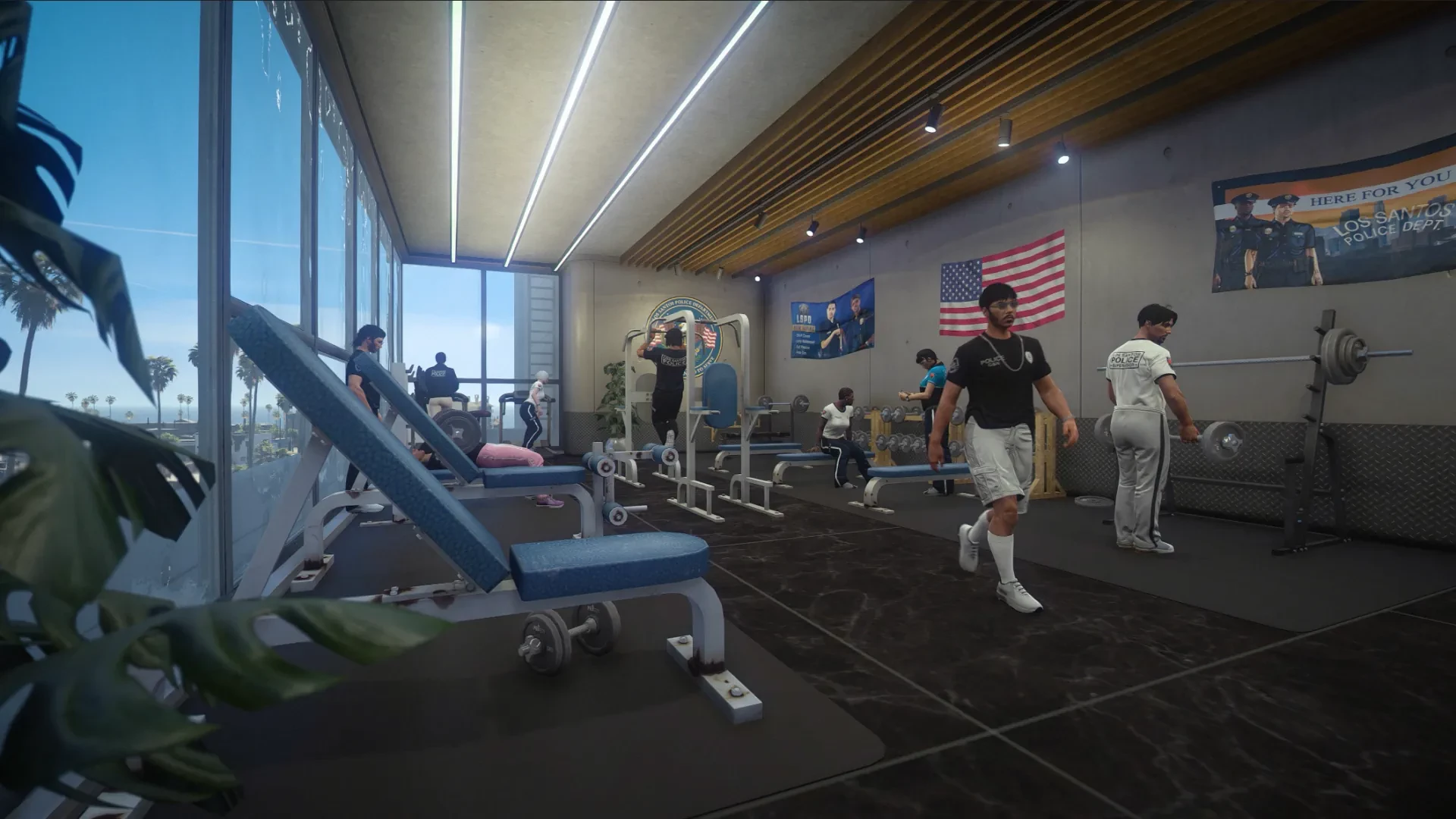 Vespucci Police Department gym GTA V FiveM Interior MLO