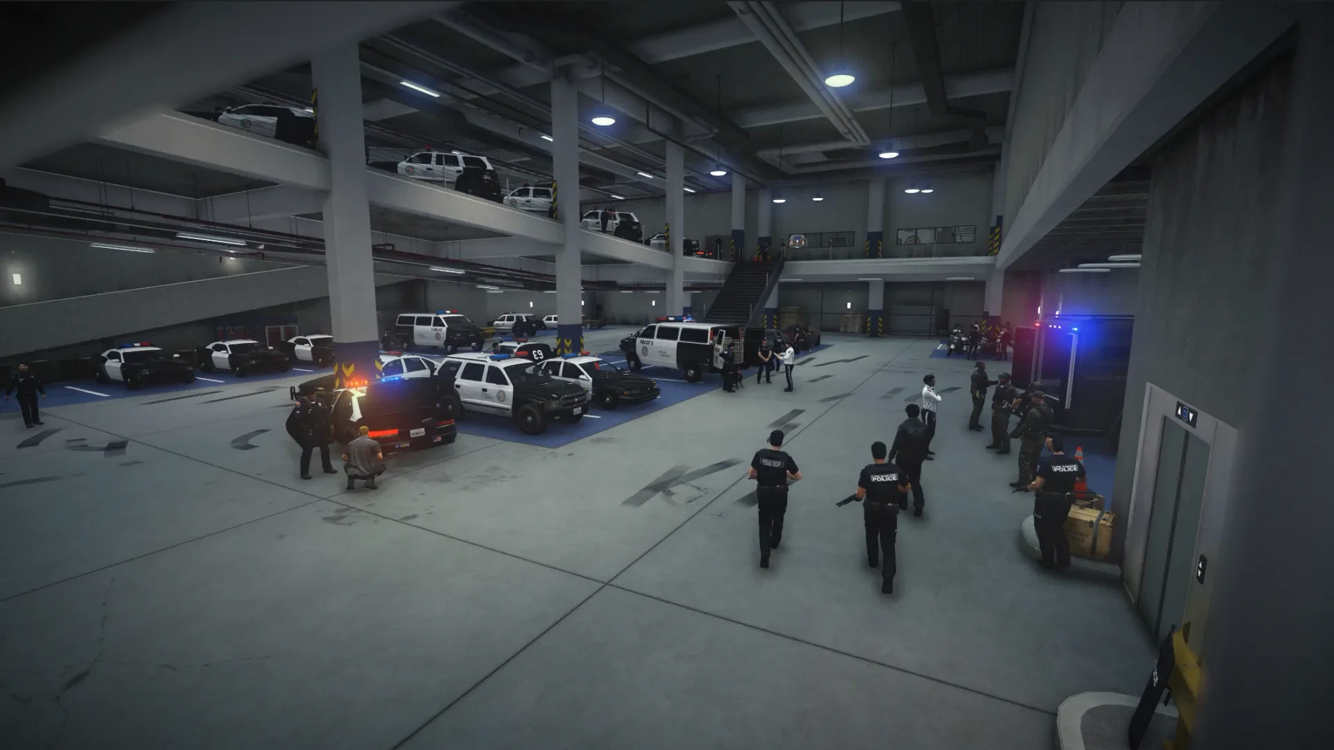 Vespucci Police Department garage GTA V FiveM Interior MLO