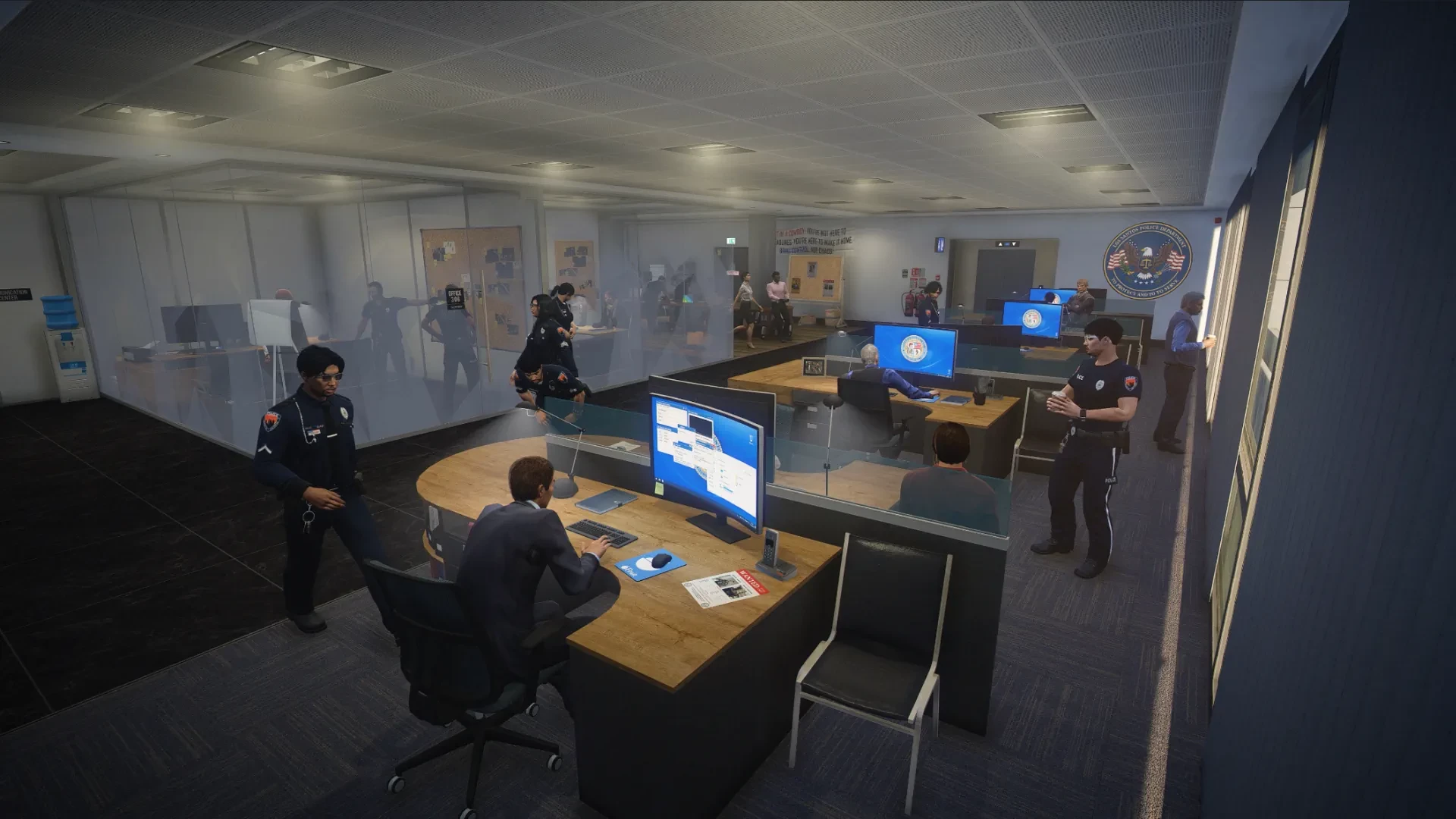Vespucci Police Department 4th floor offices GTA V FiveM Interior MLO