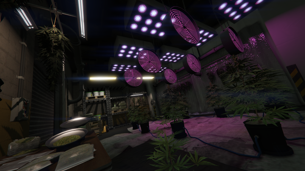 Small warehouse cannabis farm setup GTA V FiveM Interior MLO