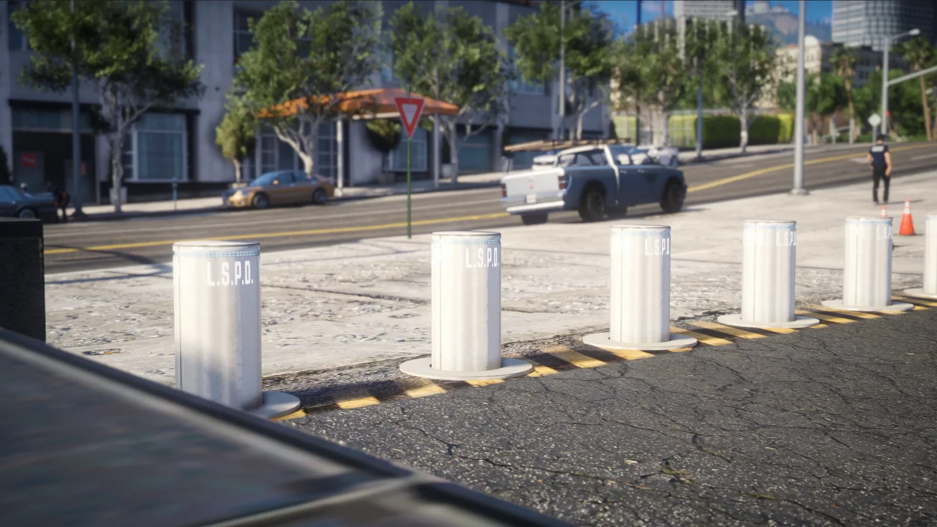 Vespucci Police Department functional parking bollards GTA V FiveM Interior MLO