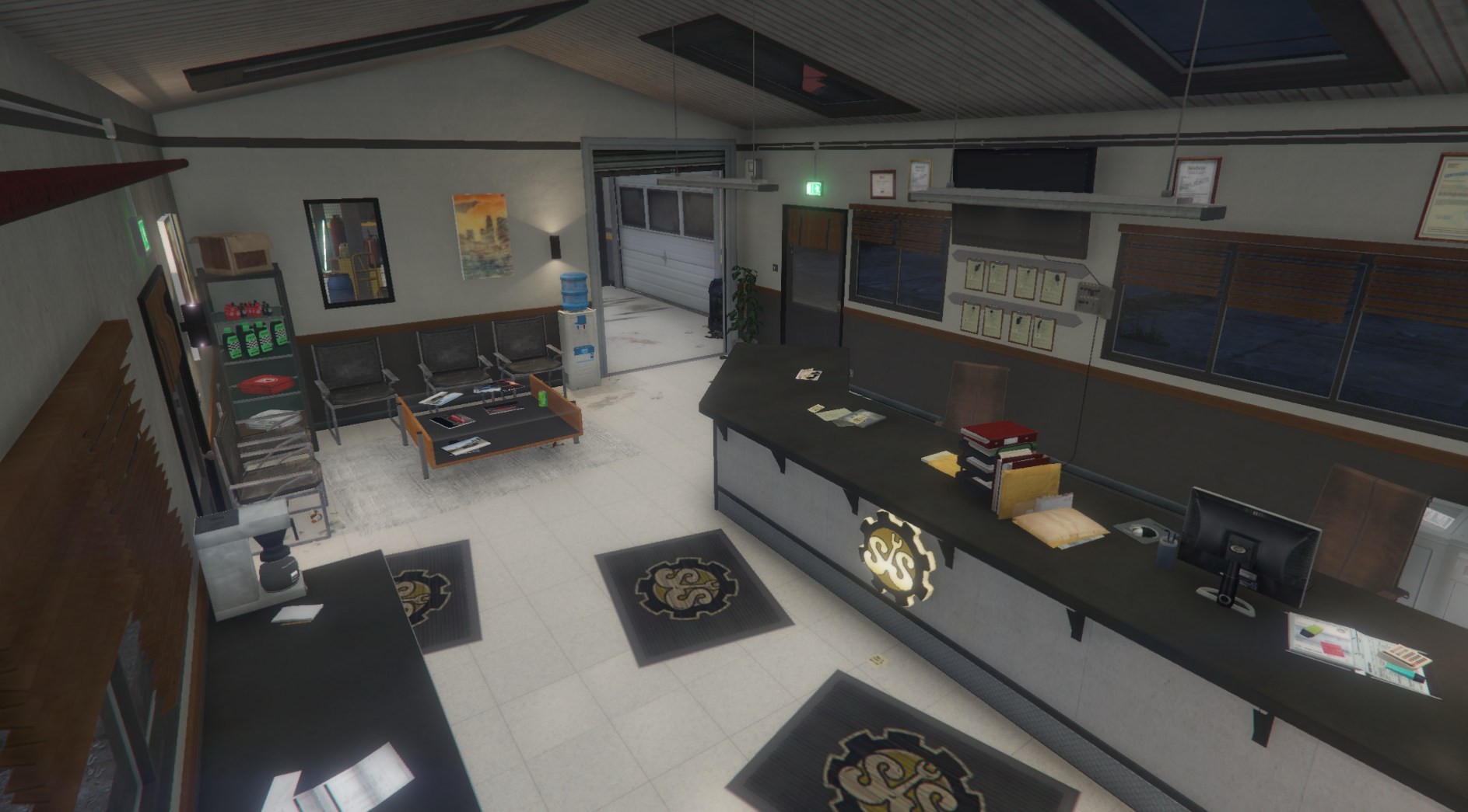 Sandy Shores Mechanic Shop Interior