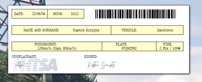 [PAID][ESX] Kastor Radar/Fines System thumbnail 6