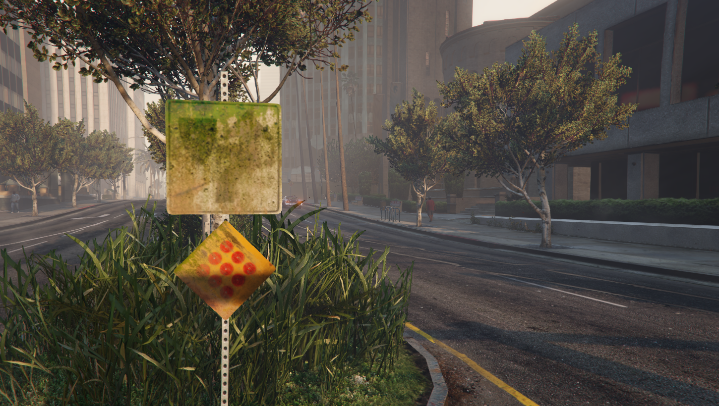 Traffic light covered with grass 1