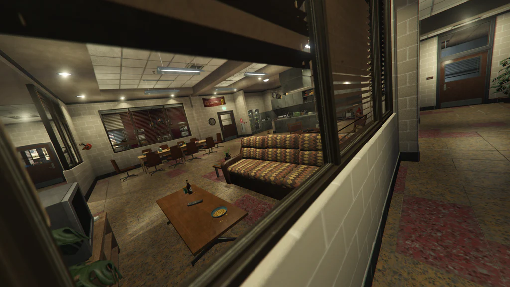 Blaine County Fire Department break room GTA V FiveM Interior MLO