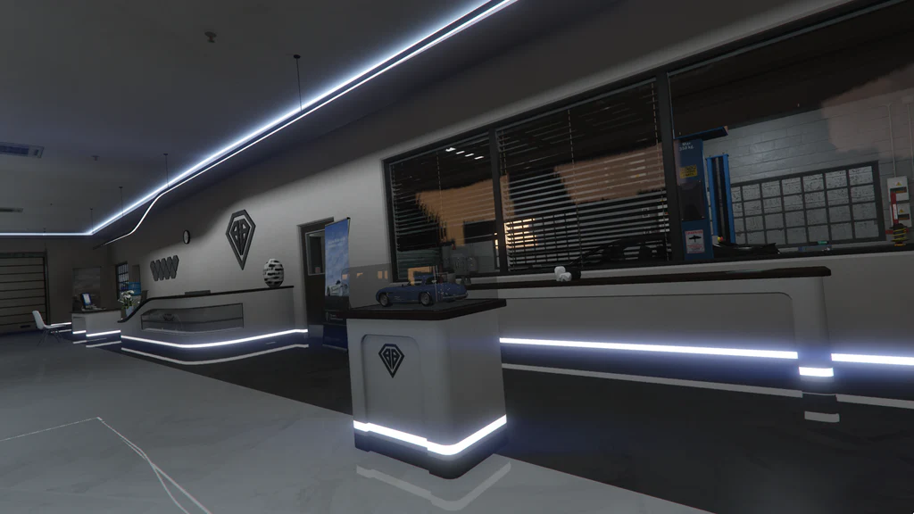 Benefactor Dealership showroom scale models GTA V FiveM Interior MLO
