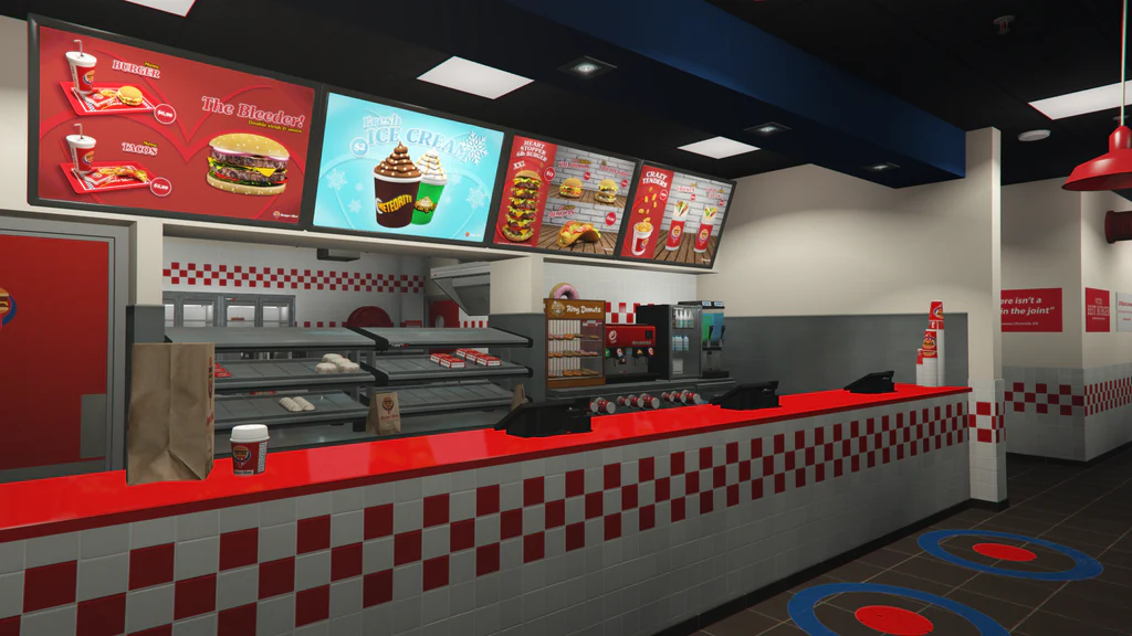 Vespucci BurgerShot ordering counter GTA V FiveM Interior MLO