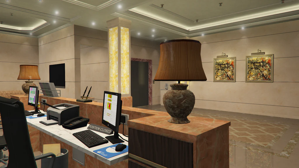 Von Crastenburg Hotel front desk GTA V FiveM Interior MLO