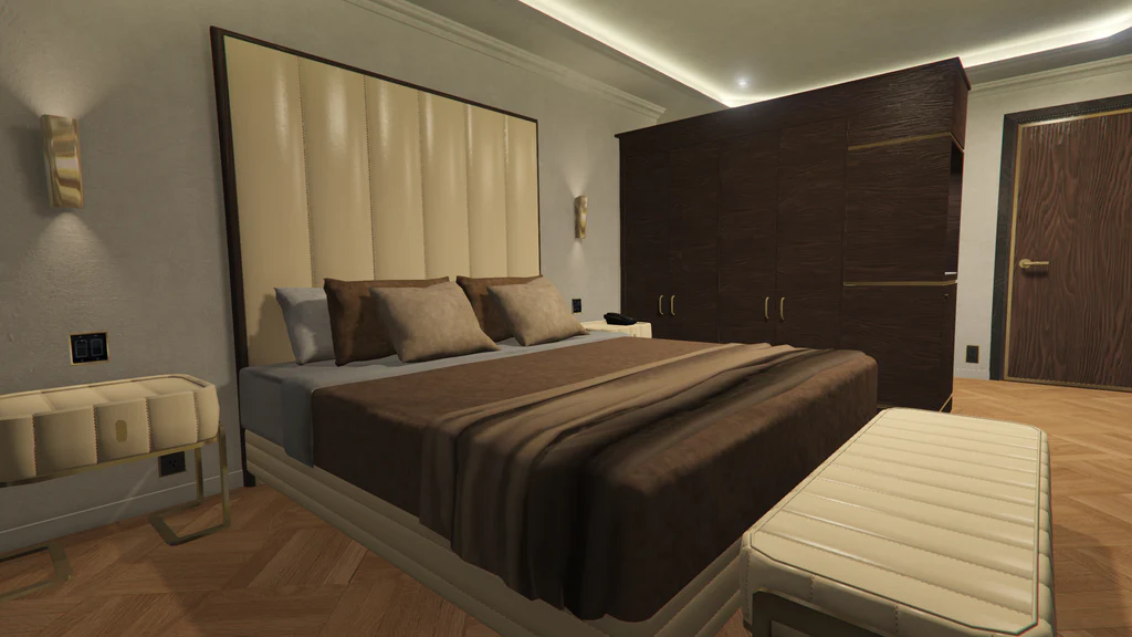 Von Crastenburg Hotel room with bed view GTA V FiveM Interior MLO