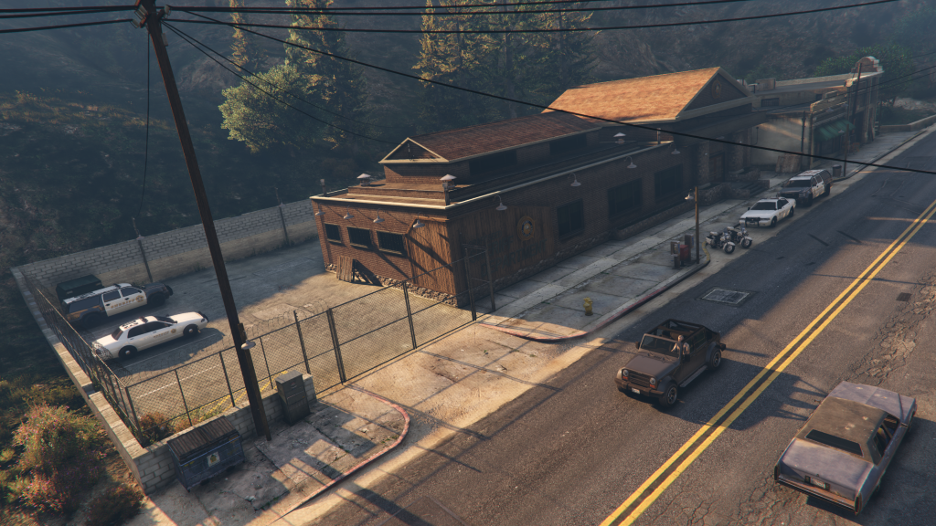 Sandy Shores Sheriff’s Department exterior GTA V FiveM Interior MLO