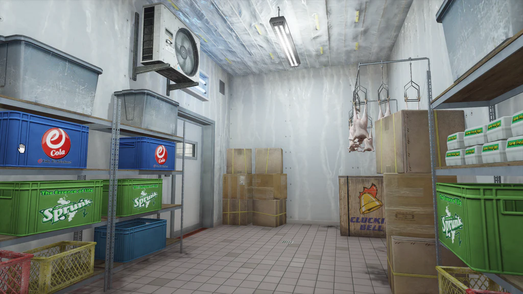 Rockford Plaza Cluckin’ Bell cold room GTA V FiveM Interior MLO