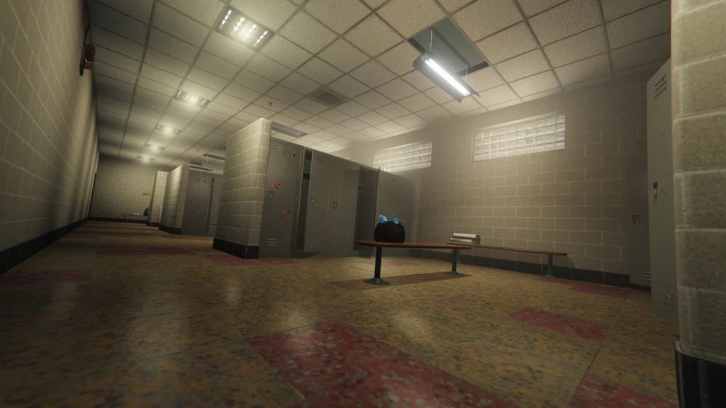 Blaine County Fire Department showers and locker room GTA V FiveM Interior MLO