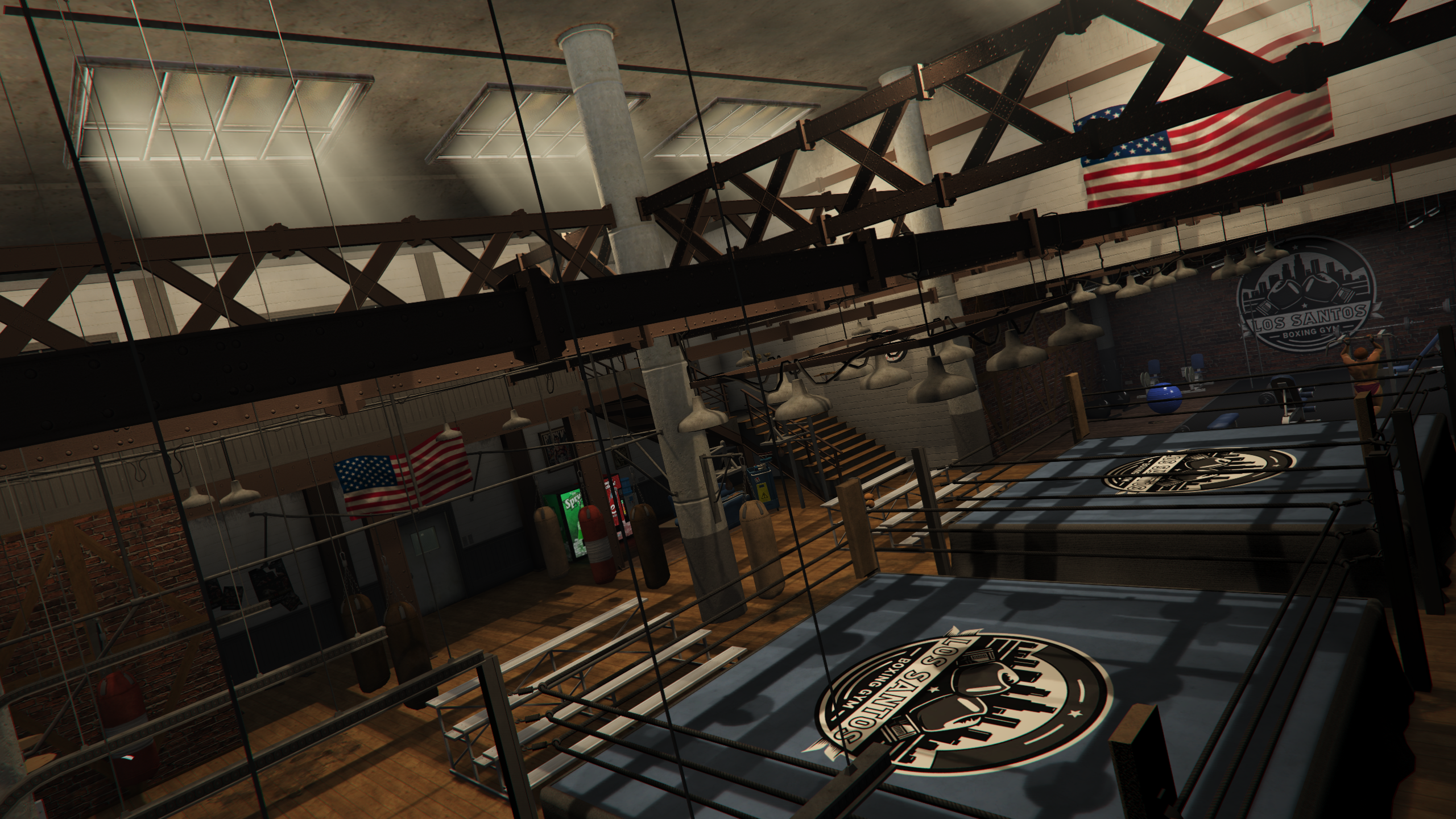 Bright boxing gym interior GTA V FiveM Interior MLO
