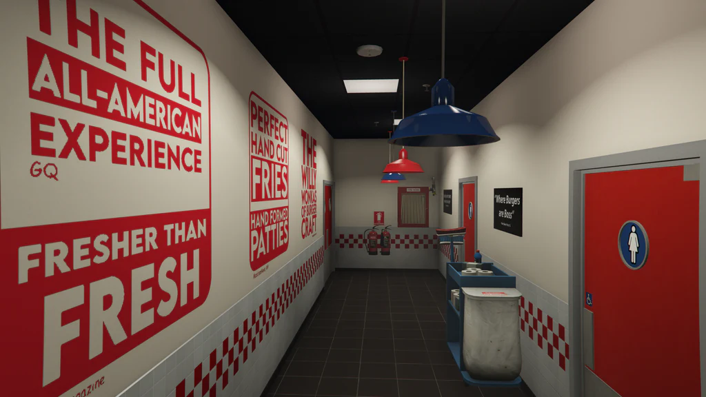 Vespucci BurgerShot service hallway GTA V FiveM Interior MLO