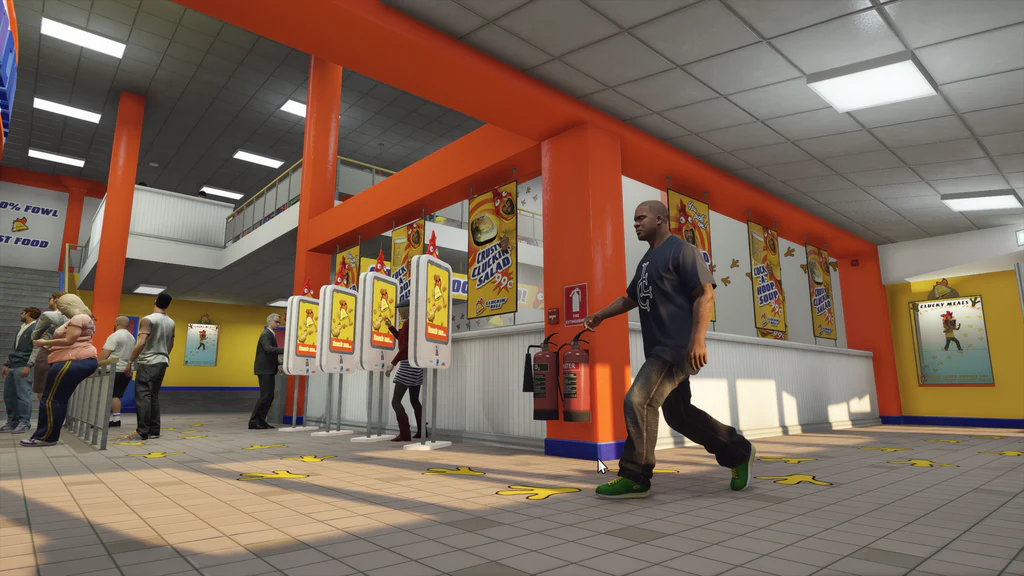 Rockford Plaza Cluckin’ Bell entrance GTA V FiveM Interior MLO