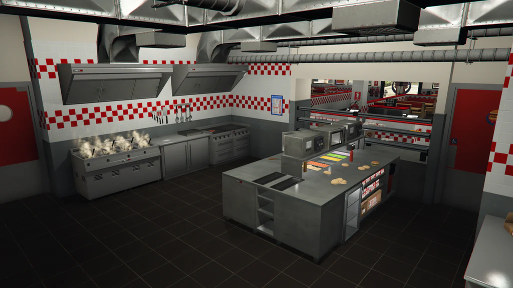 Vespucci BurgerShot kitchen GTA V FiveM Interior MLO