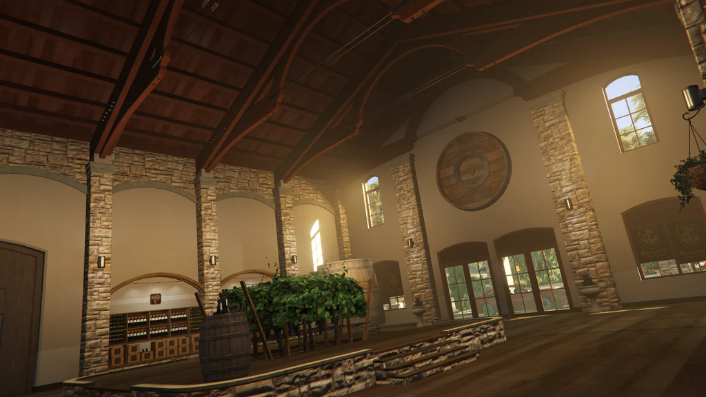 Marlowe Vineyard reception hall GTA V FiveM Interior MLO