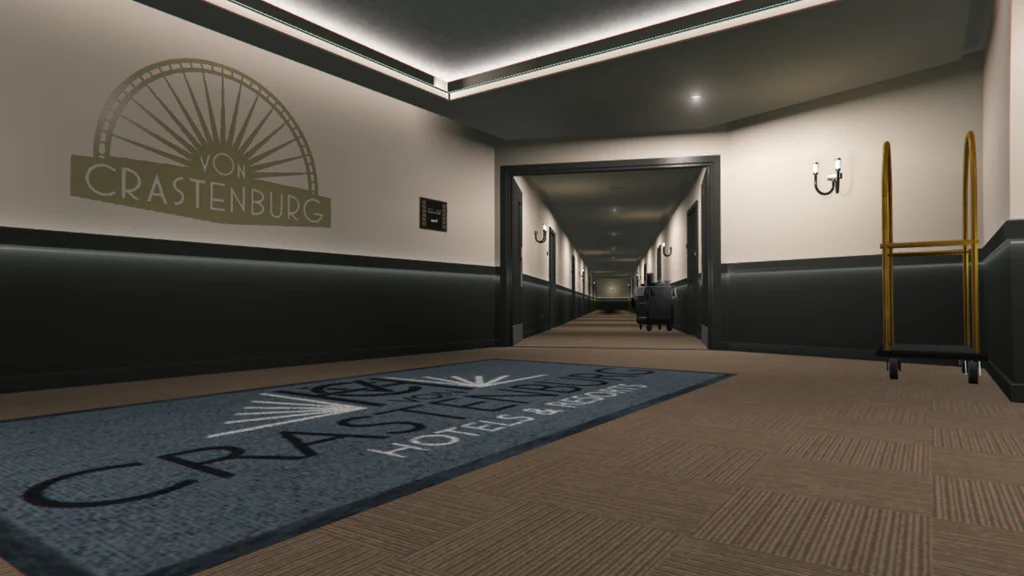 Von Crastenburg Hotel Rockford Hills floor hallway crossing GTA V FiveM Interior MLO