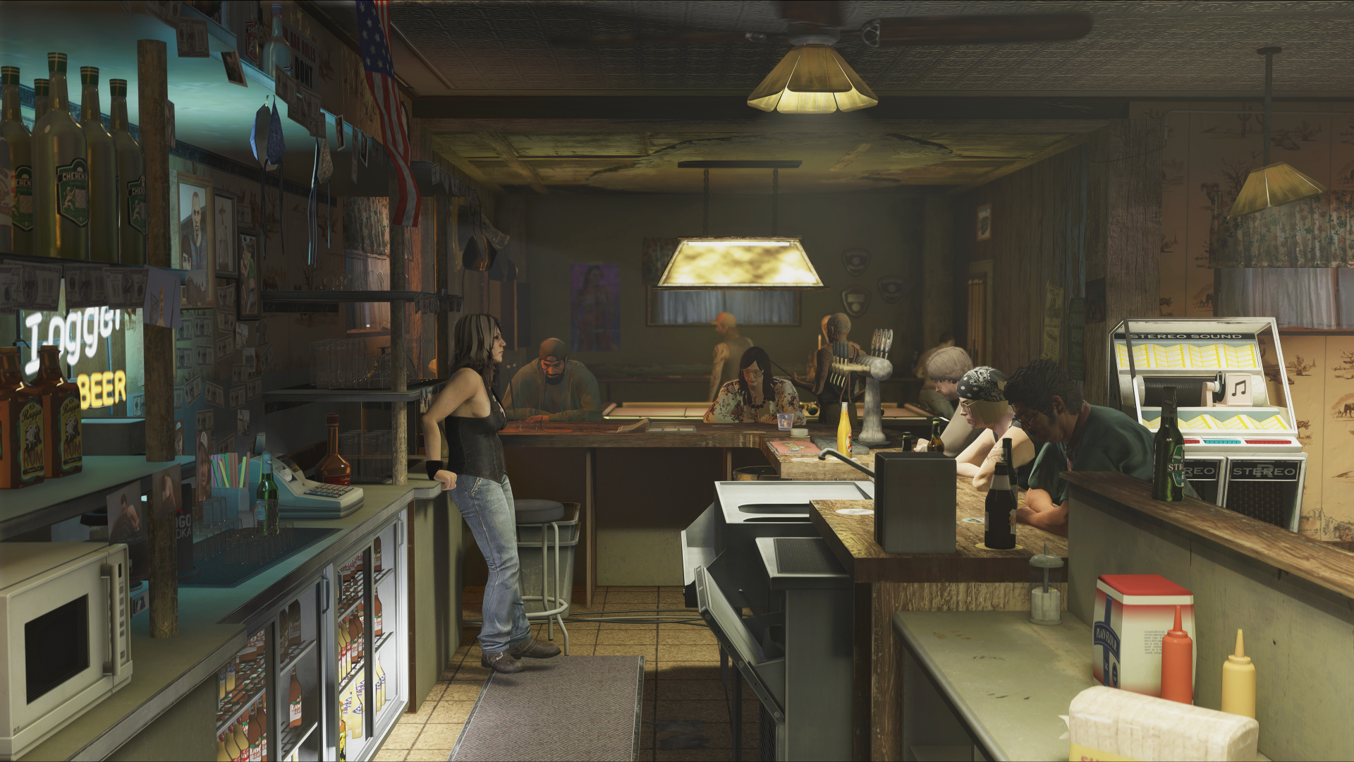 People in a bar GTA V FiveM Interior MLO