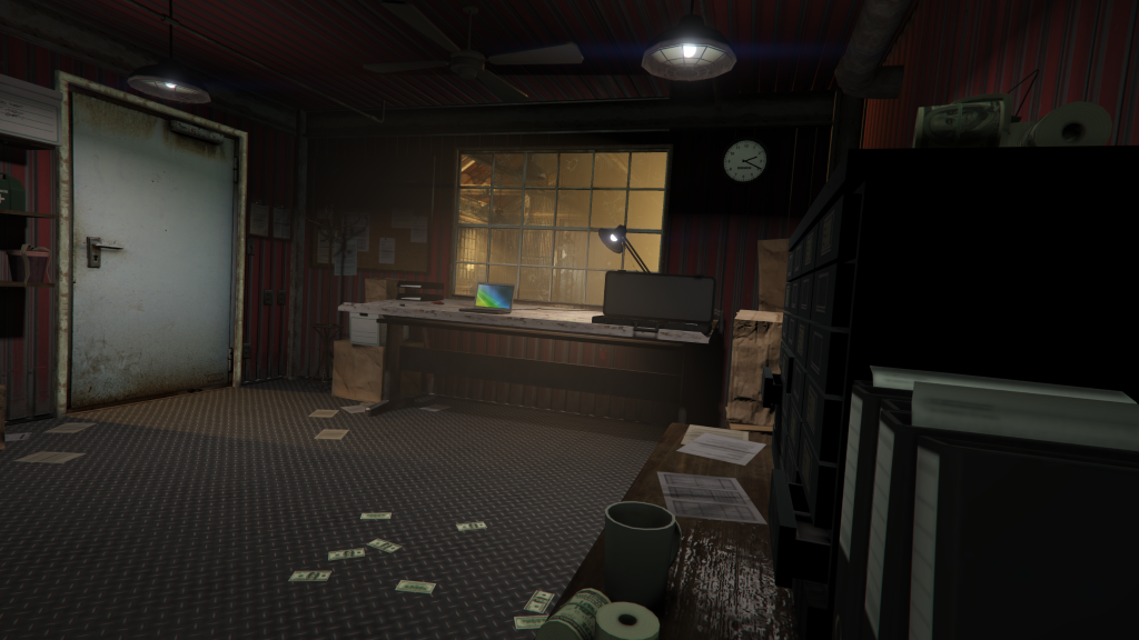 Lost MC Clubhouse Grapeseed hangar office interior GTA V FiveM Interior MLO