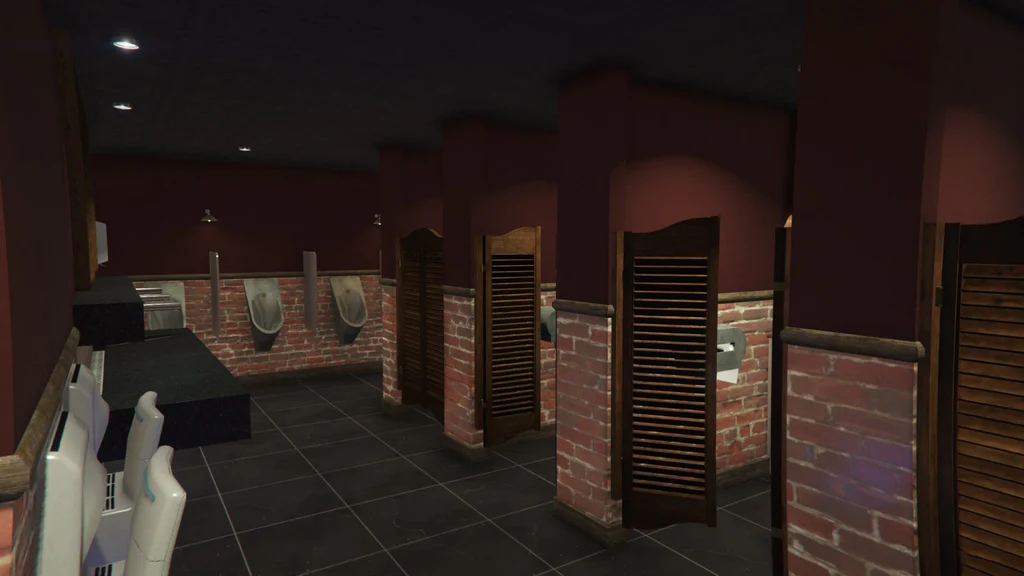 Black Wood Saloon restroom GTA V FiveM Interior MLO