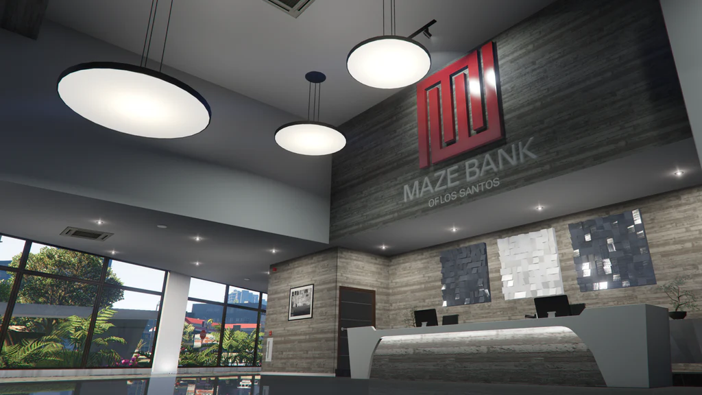 Maze Bank West lobby GTA V FiveM Interior MLO