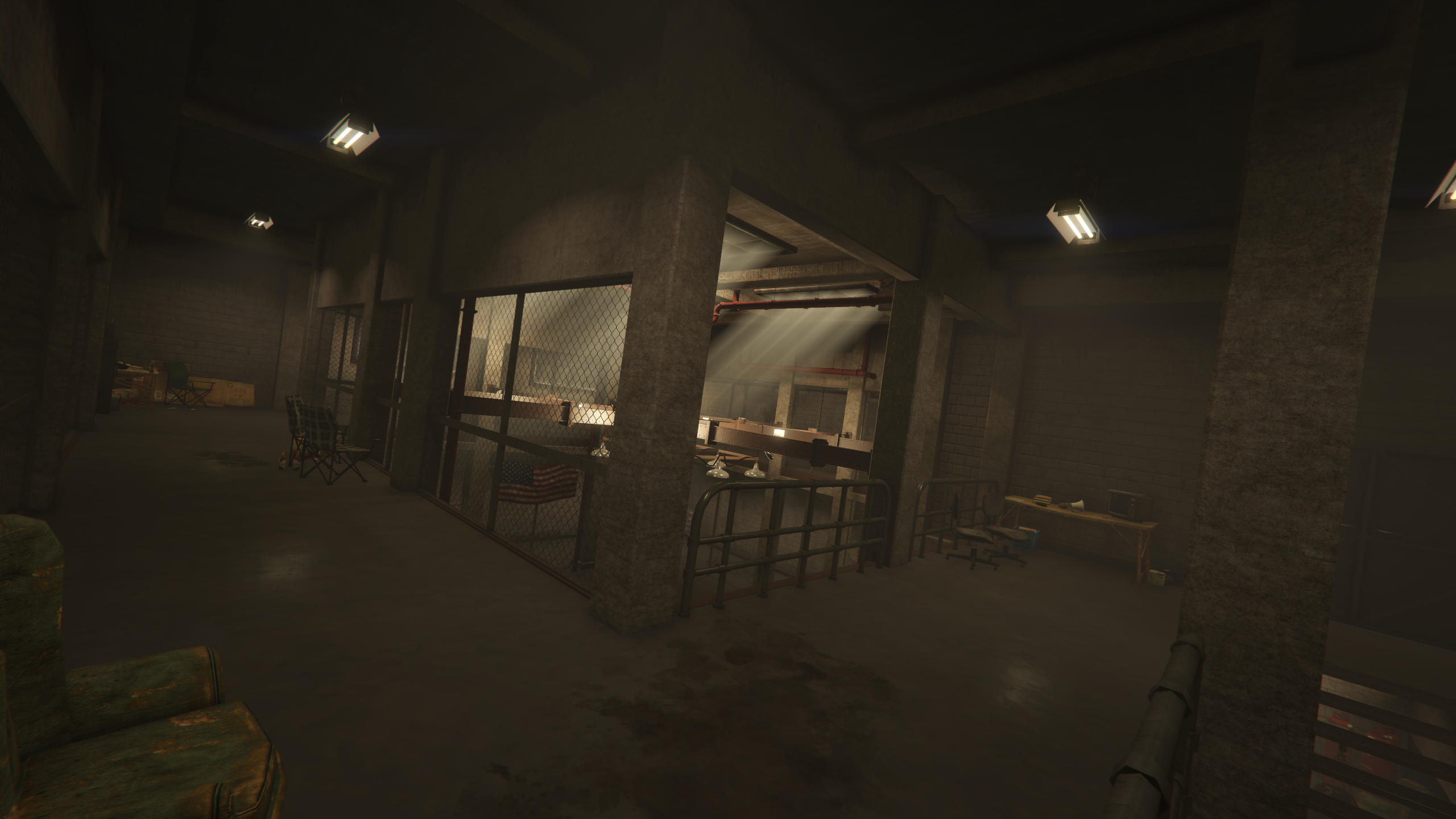 Fight club balcony dark hangar GTA V FiveM Interior MLO