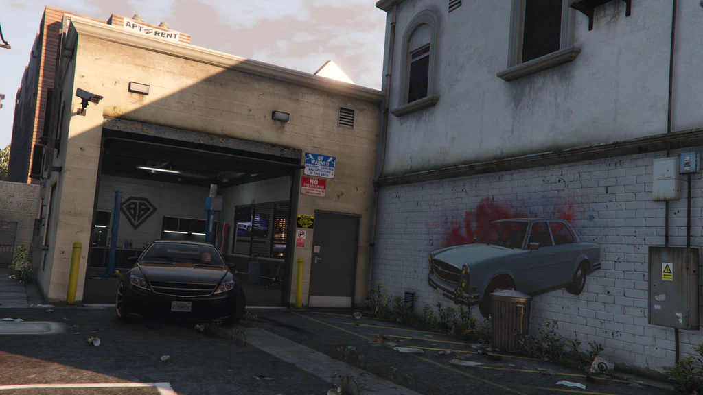 Benefactor Dealership garage entrance GTA V FiveM Interior MLO