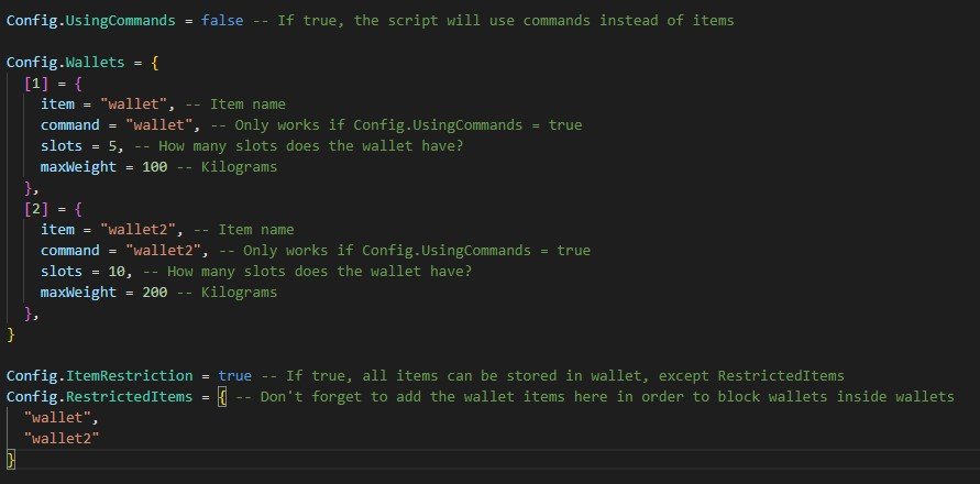 Prime Scripts | [QB] Wallets