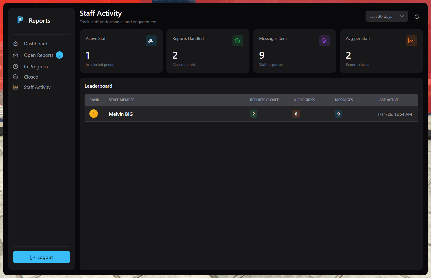 Possible Reports [QBX/QB/ESX] - FiveM Script Screenshot