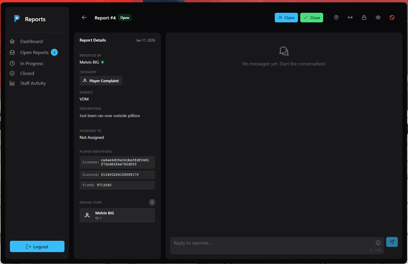 Possible Reports [QBX/QB/ESX] - FiveM Script Screenshot