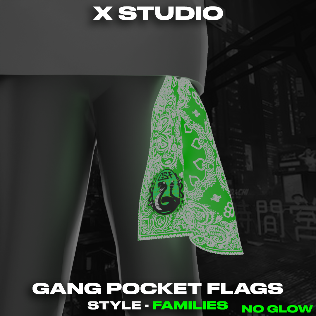 X Studios No Glow Gang Flags (TOS)