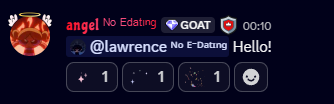 Reactions on ping preview