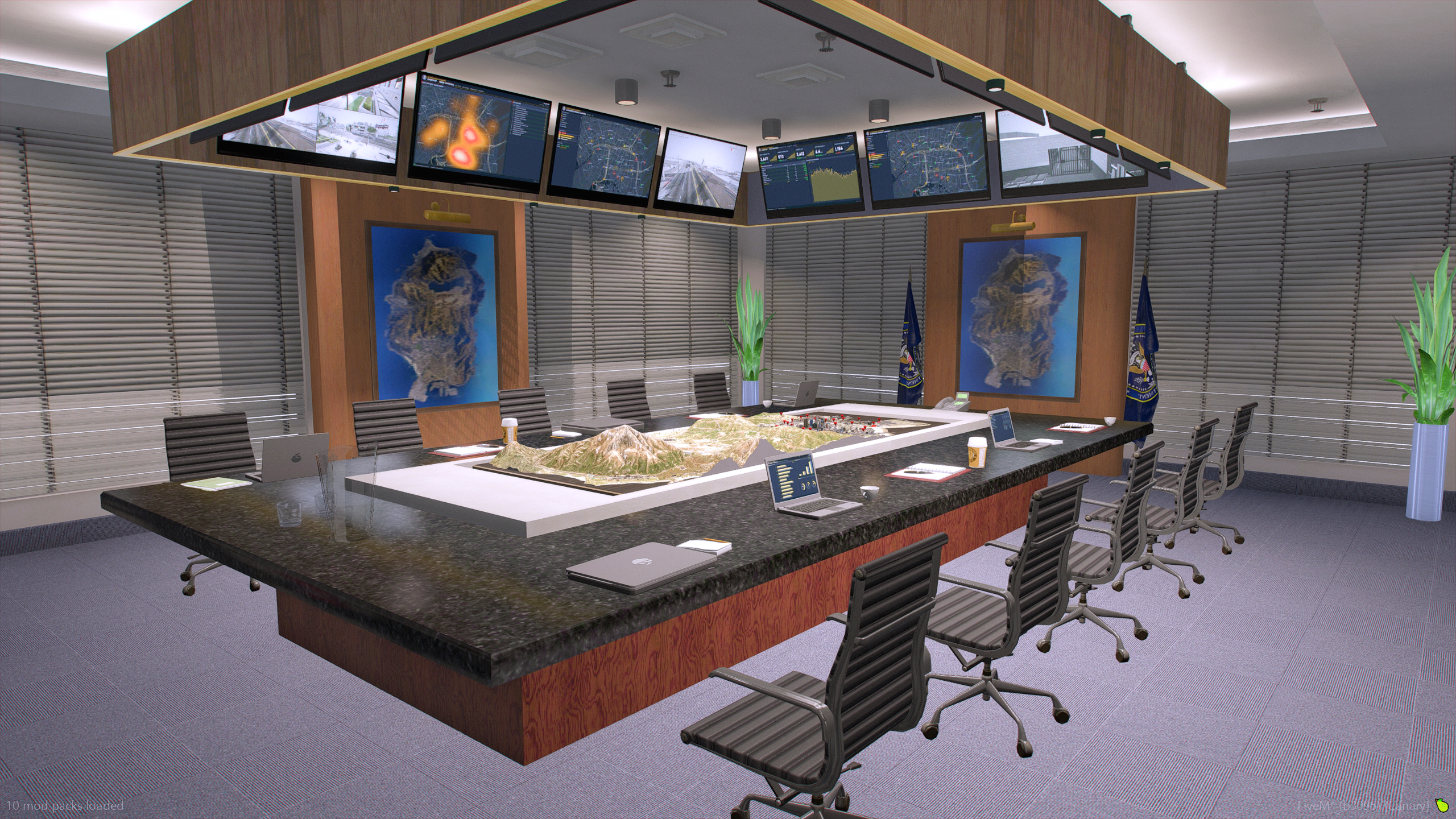 Command meeting and briefing room