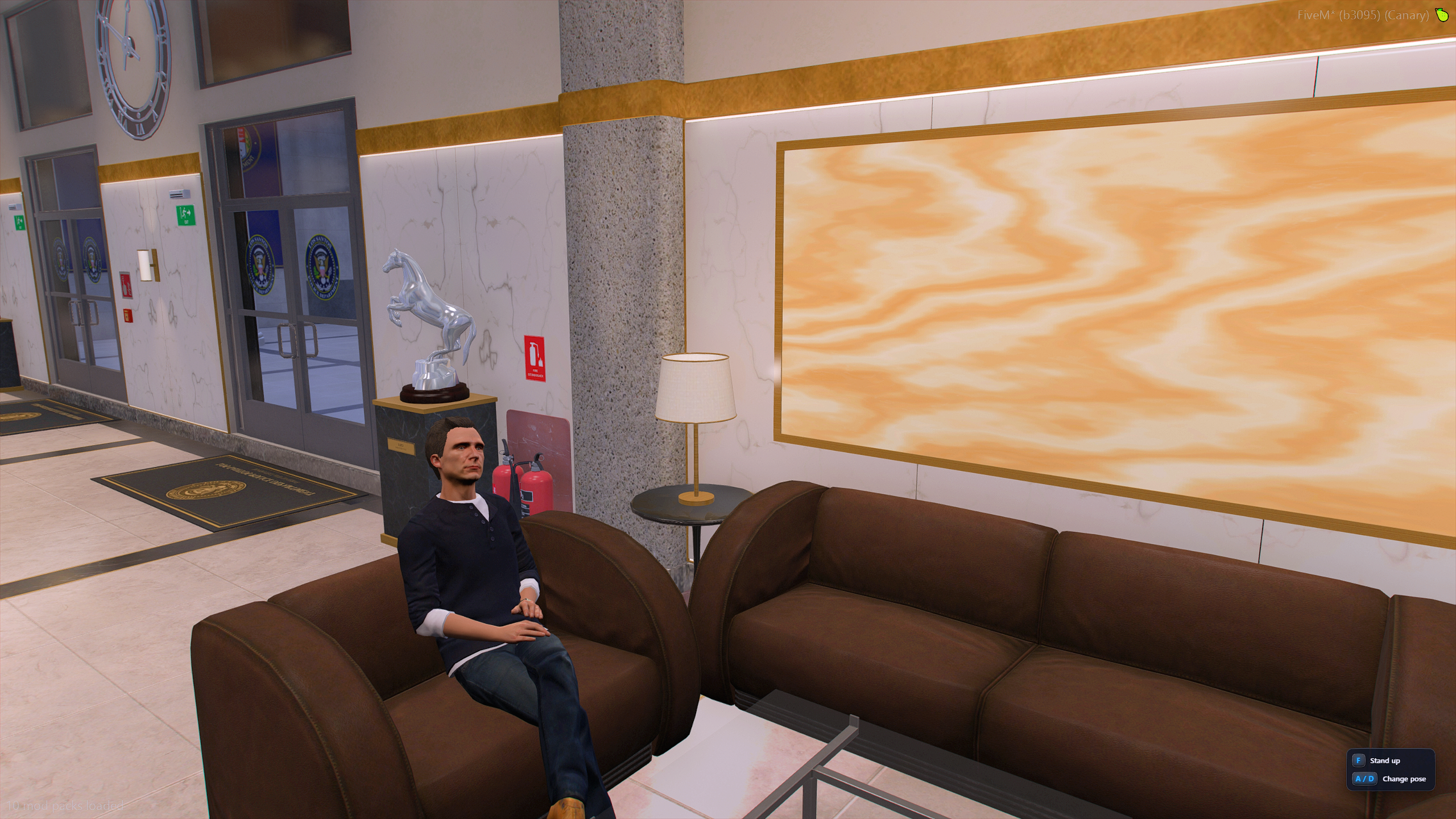 Built-in sitting system — sit naturally in the waiting area
