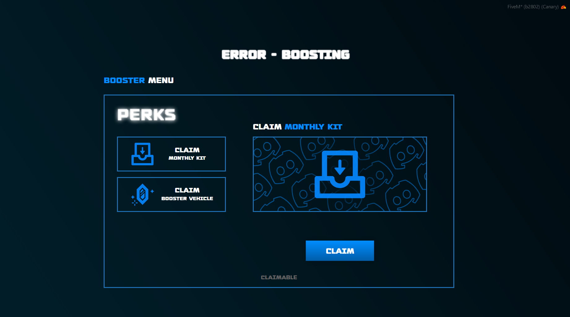 [Standalone] [ESX] [QB] [vRP] - Error Boosting - Reward Your Discord Boosters Thumbnail