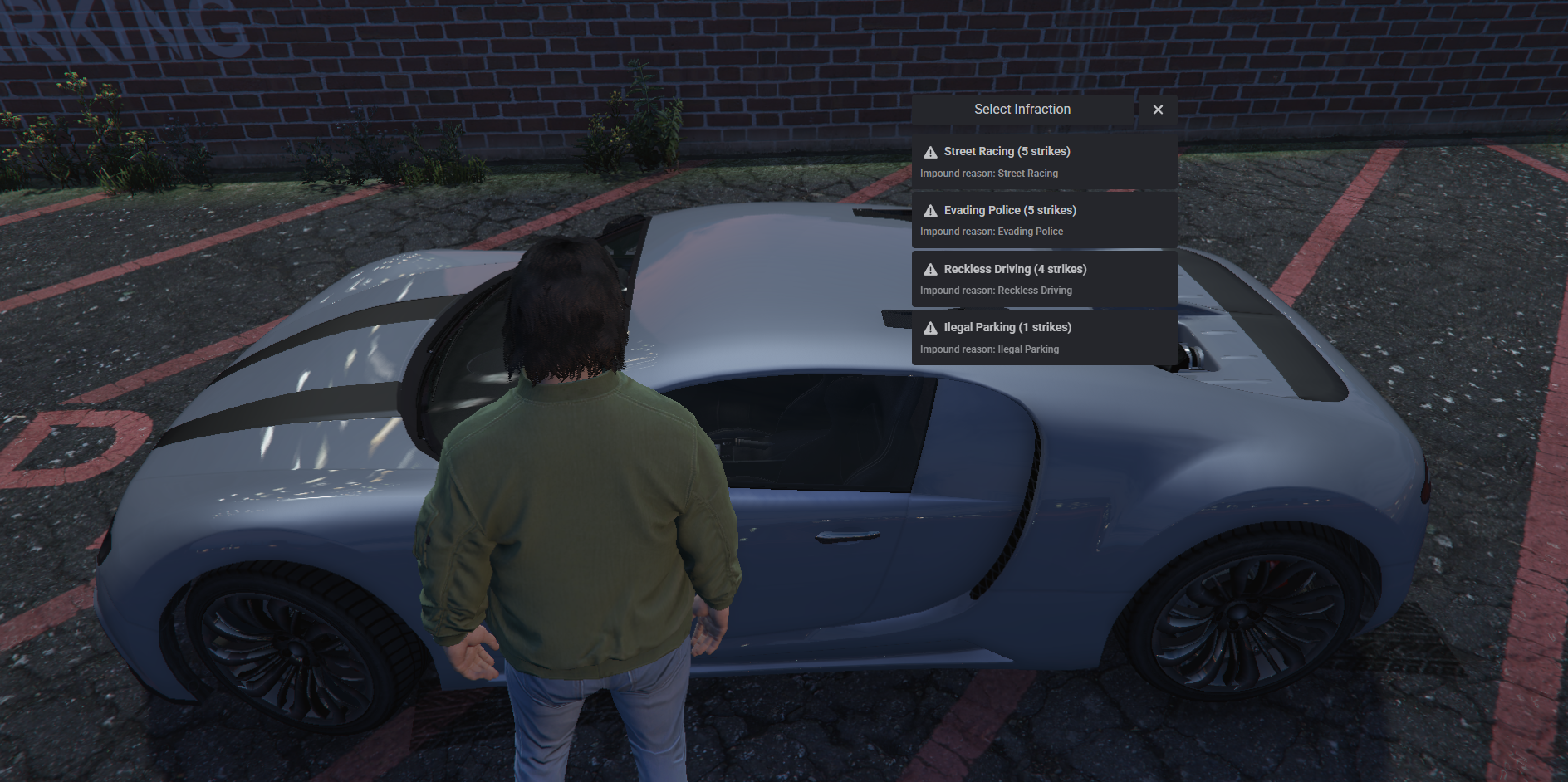 The Underground · Vehicle garage system [ESX, QB, QBOX]
