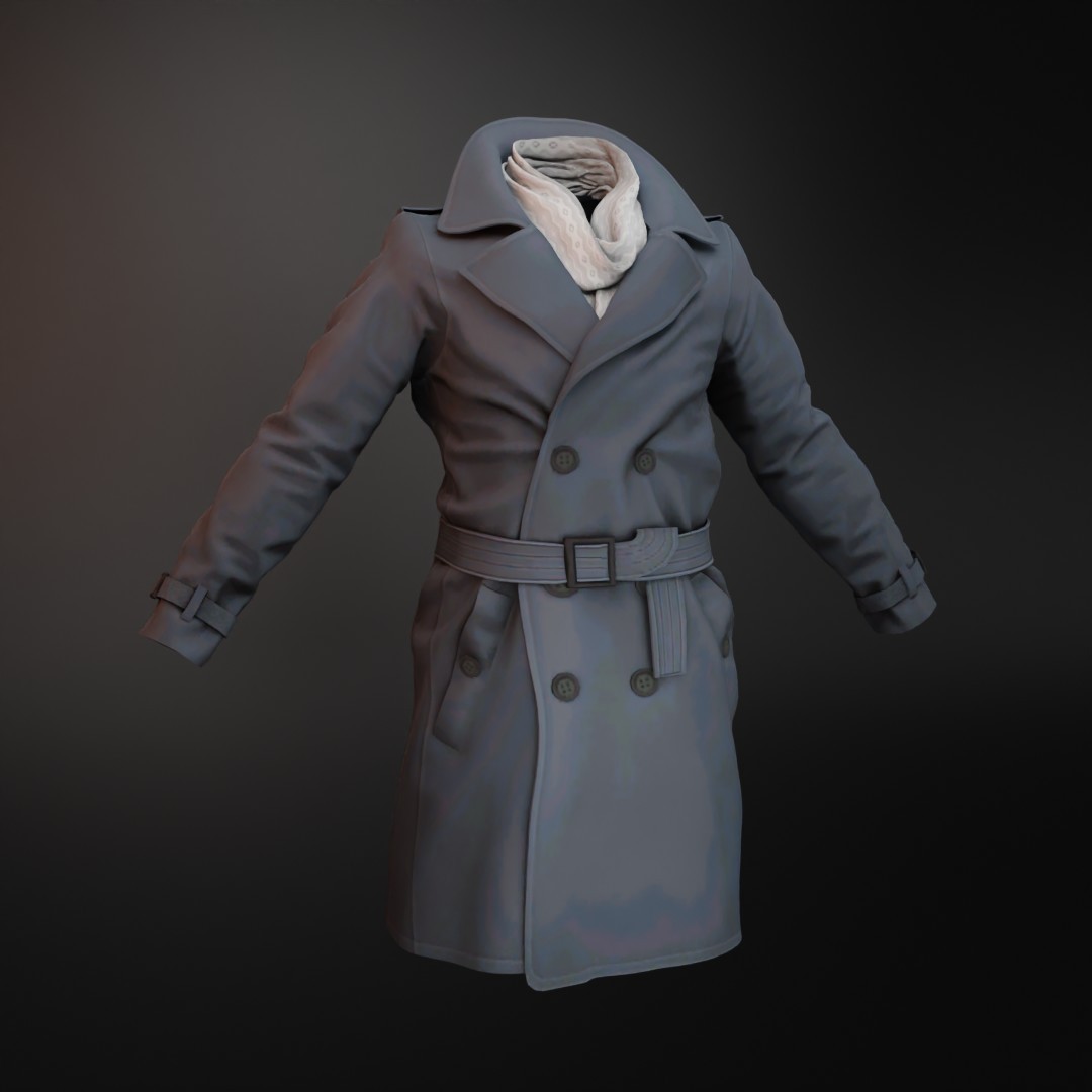 Pewe Studios Clothes · 013. COAT WITH SCRAFT [M]