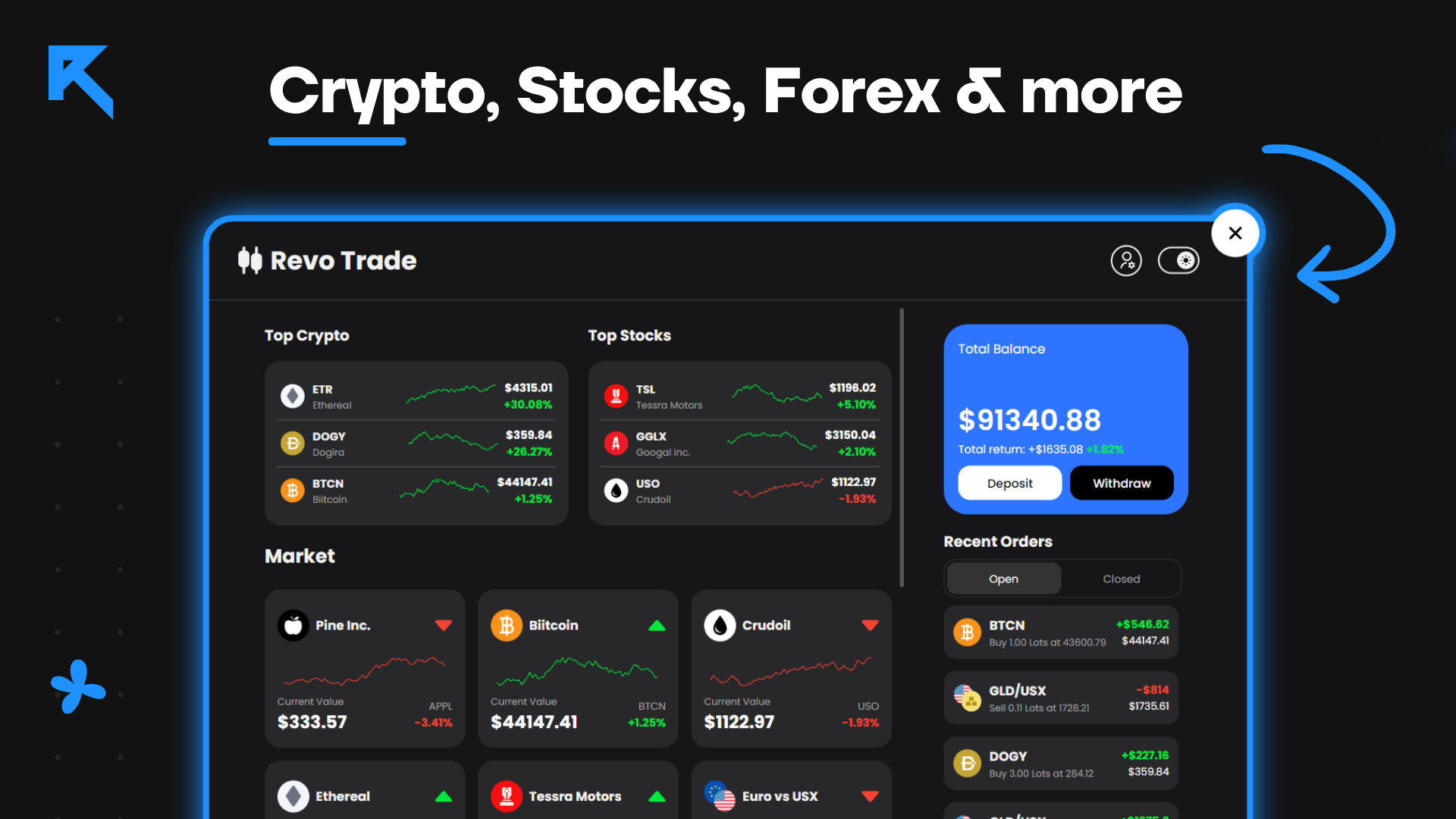 Revo Stock Trading Business - Advanced Crypto & Stocks Trading - FiveM  Script | ESX, QBCore, QBox | Revo Scripts